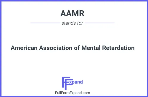 Full form of AAMR