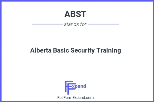 Full form of ABST