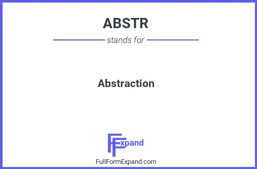 Full form of ABSTR