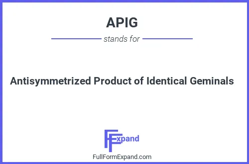 Full form of APIG