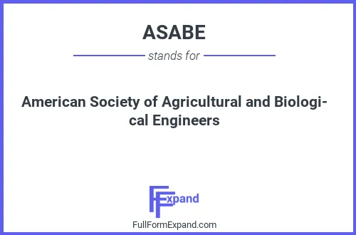 Full form of ASABE