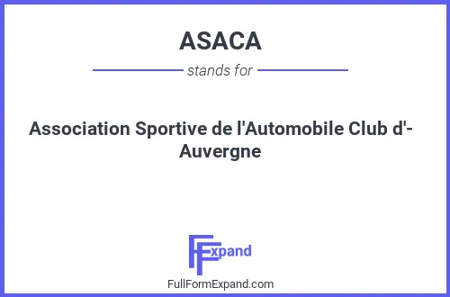 Full form of ASACA