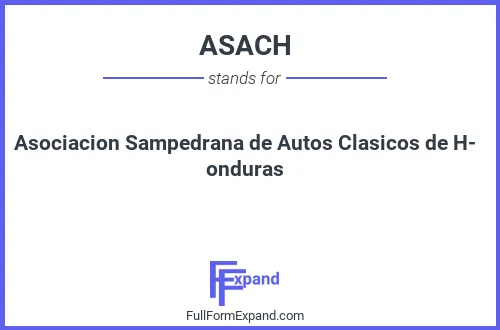 Full form of ASACH