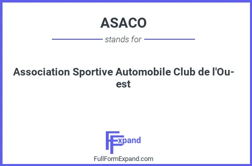 Full form of ASACO
