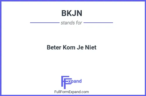 Full form of BKJN