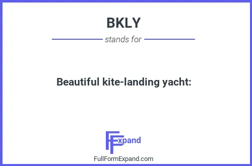 Full form of BKLY