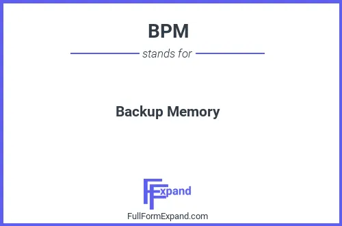 Full form of BPM