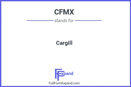 Full form of CFMX