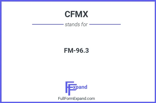 Full form of CFMX