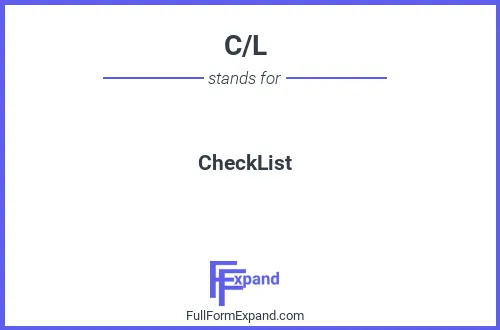 Full form of C/L