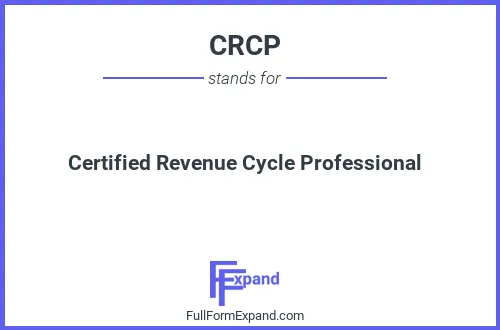Full form of CRCP