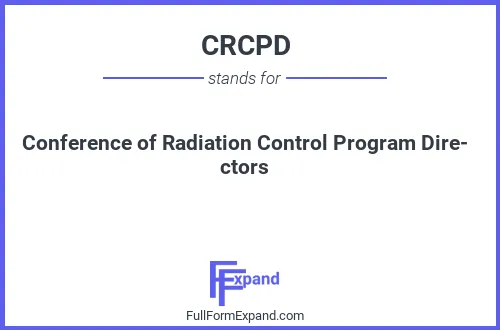 Full form of CRCPD