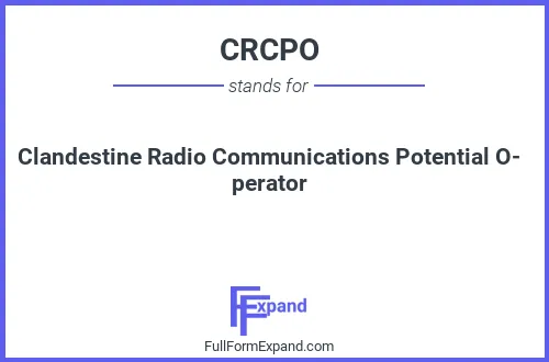 Full form of CRCPO