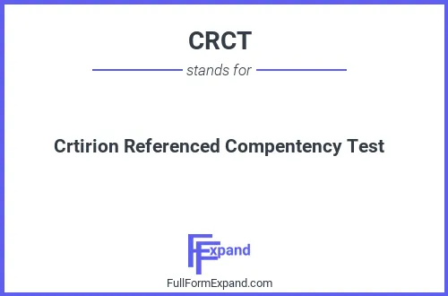 Full form of CRCT