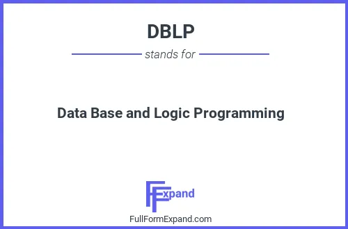 Full form of DBLP
