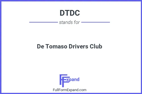 Full form of DTDC