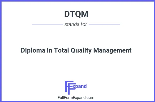 Full form of DTQM