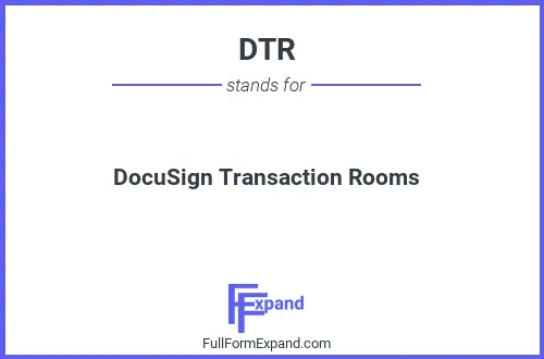 Full form of DTR