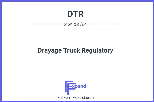 Full form of DTR