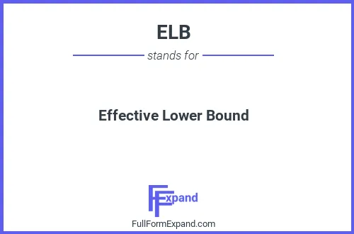 Full form of ELB