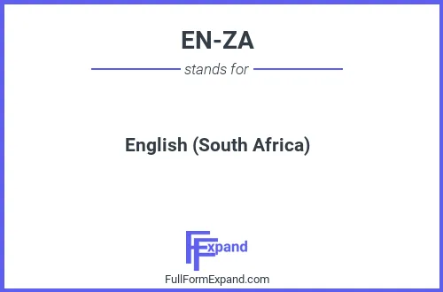 Full form of EN-ZA