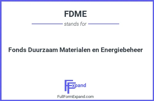 Full form of FDME