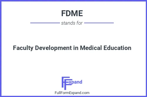 Full form of FDME
