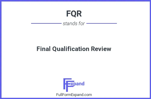 Full form of FQR
