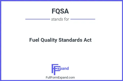 Full form of FQSA