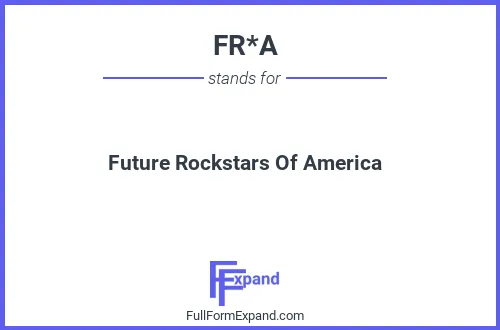 Full form of FR*A