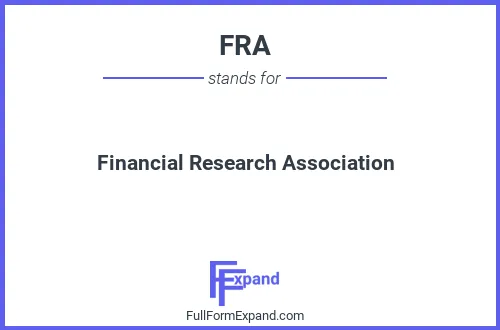 Full form of FRA