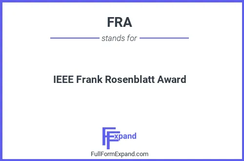 Full form of FRA