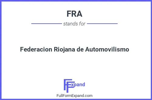 Full form of FRA