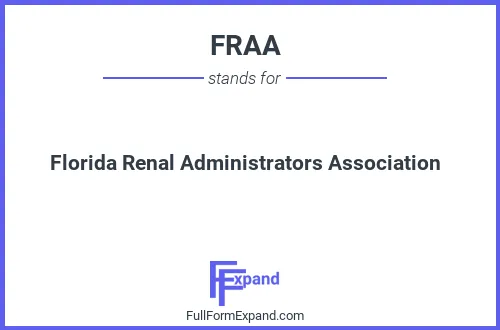Full form of FRAA