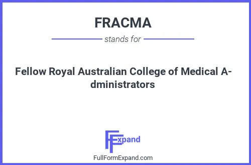 Full form of FRACMA
