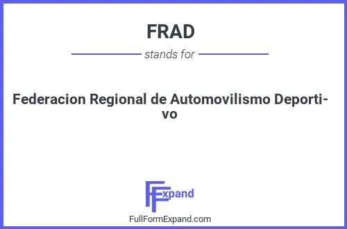 Full form of FRAD