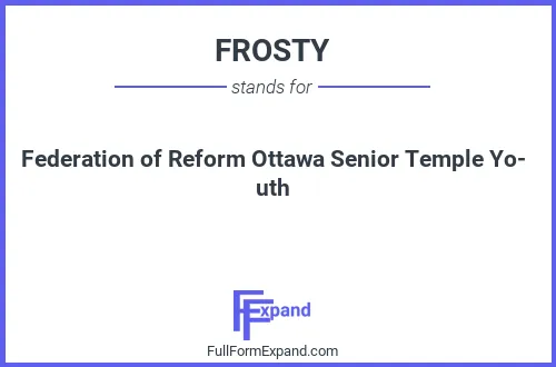 Full form of FROSTY