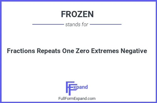 Full form of FROZEN