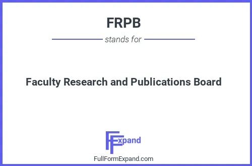 Full form of FRPB