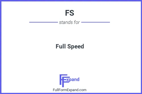Full form of FS