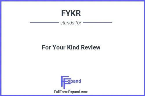Full form of FYKR