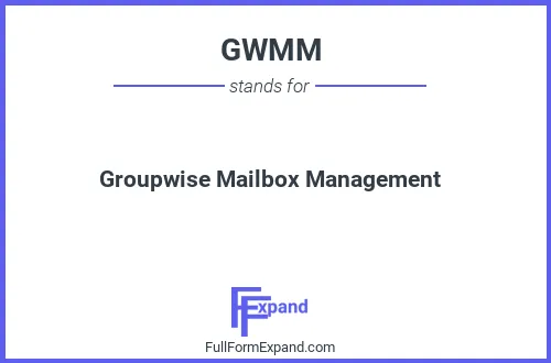 Full form of GWMM