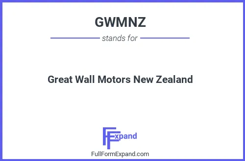 Full form of GWMNZ