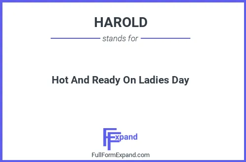 Full form of HAROLD