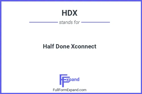 Full form of HDX