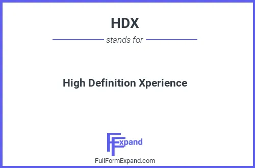 Full form of HDX