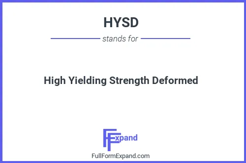 Full form of HYSD