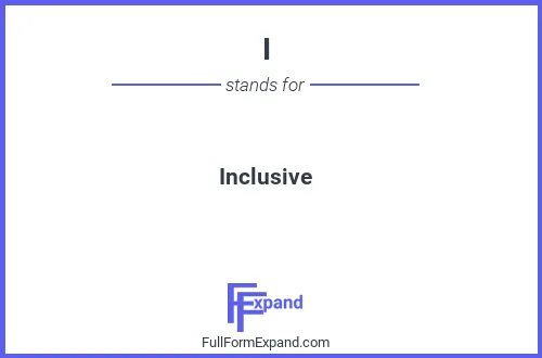 Full form of I