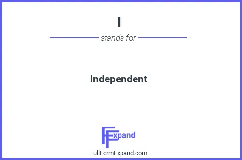 Full form of I