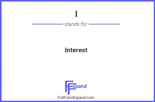 Full form of I